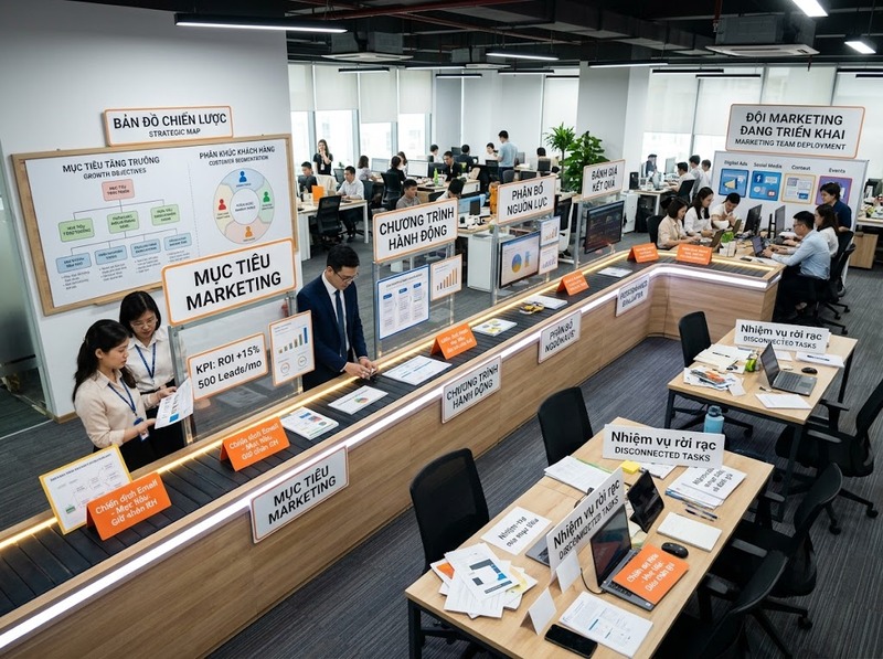Vai trò của kế hoạch marketing trong chuyển chiến lược thành hoạt động cụ thể